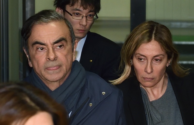 According to France's Le Monde newspaper, Ghosn's wife, Carole, masterminded his escape, and she accompanied her husband on the plane. (AFP/file)