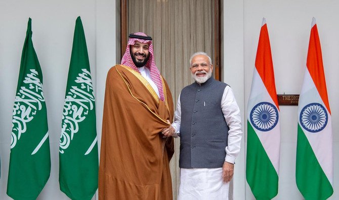 Indian Prime Minister Narendra Modi and Saudi Arabia’s Crown Prince Mohammed bin Salman have met five times. (SPA)