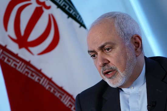 Iran's Foreign Minister Mohammad Javad Zarif sits for an interview with Reuters in New York, New York, US April 24, 2019. (Reuters)