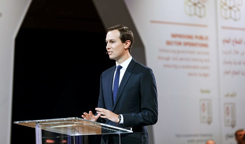 White House senior adviser Jared Kushner speaks at the