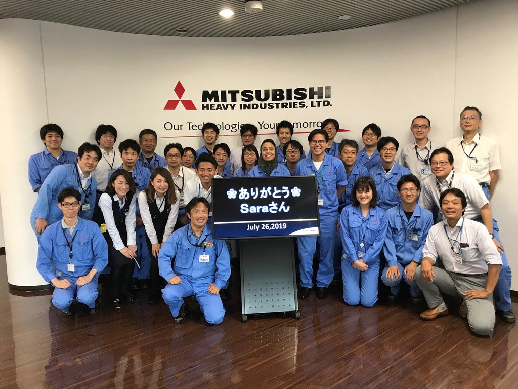 Interns at the Mistubishi Heavy Industries. (Photo/Supplied)