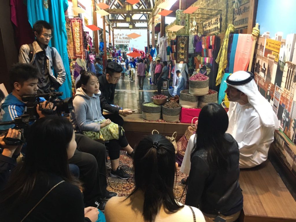 Nasif during a culture trip at Dubai’s spice market. (Supplied)
