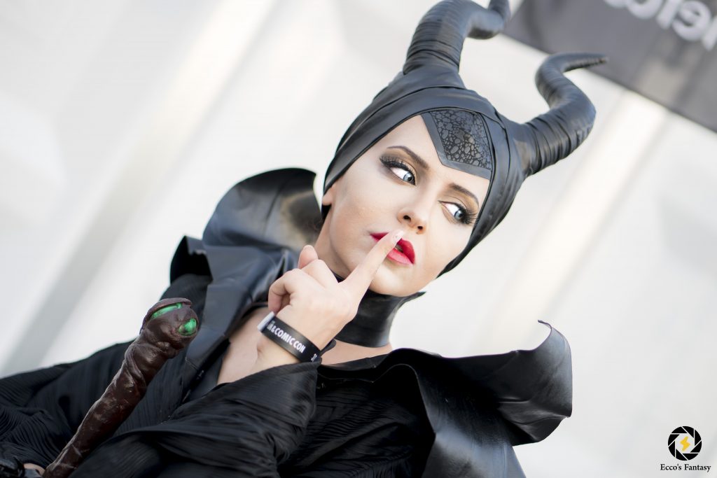 Maleficent turned up at the Middle East Film and Comic Con (MEFCC) in Dubai to wreak havoc on fellow cosplayers. (Photo courtesy: Abdullah Al-Jughaiman)