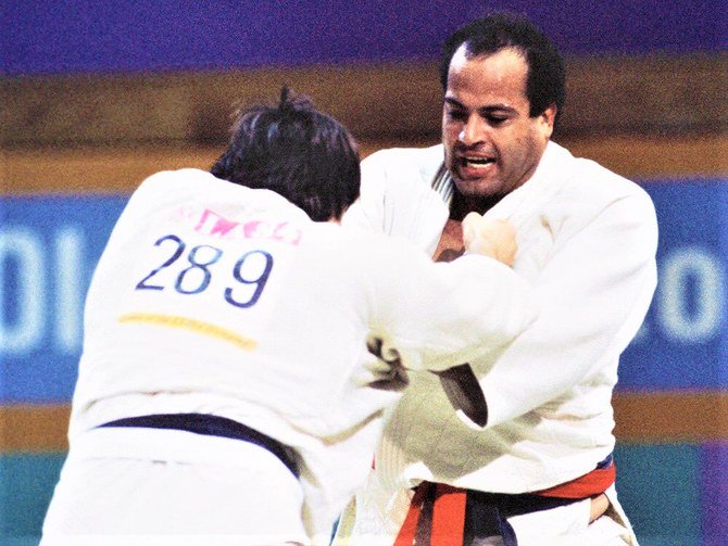 Former Egyptian judo champion Mohamed Ali Rashwan, right. (Twitter)