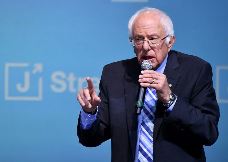 Democratic presidential candidate Senator Bernie Sanders vowed a new approach on the Middle East in an address to the liberal J Street group. (AFP)