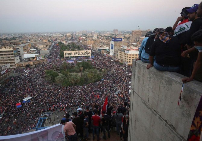 Protesters have occupied Tahrir square for more than a week, apparently unimpressed by the government’s proposals, including of early elections and a new premier. (File/AFP)