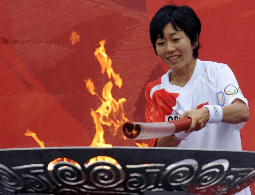 Noguchi, the winner of the women's marathon in the 2004 Athens Olympics, will likely be named to serve as the first Japanese to carry the torch for the 2020 Tokyo Olympic Games. (AFP)