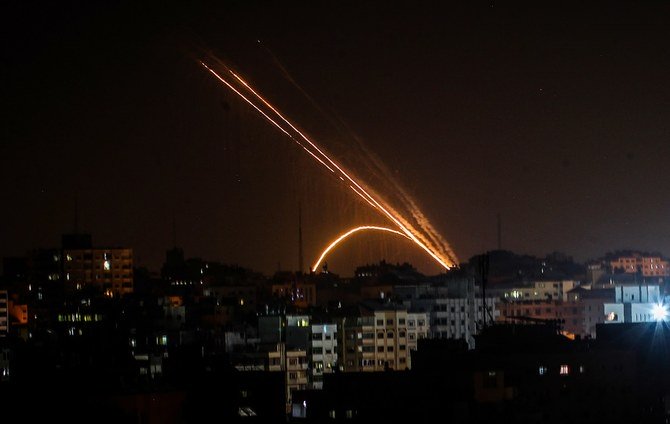Exchanges of fire triggered by Israel's targeted killing of a top militant in Gaza raged for a second day on Nov. 13, 2019 and showed little sign of easing as the Palestinian death toll continued to grow (Anas Baba /AFP)