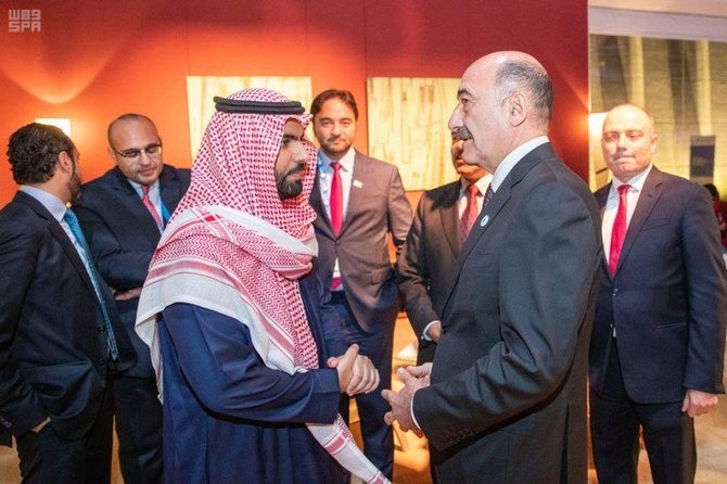 Minister of Culture and Chairman of the National Commission for Education, Science and Culture, Prince Badr bin Abdullah bin Farhan, opened the activities of the Saudi cultural exhibition at the UNESCO headquarters in Paris, France, with the aim of promoting international cultural exchange. (SPA)