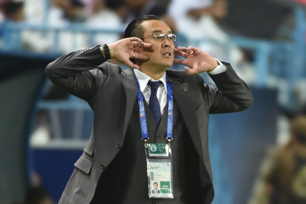 Urawa’s coach Tsuyoshi Otsuki during the AFC Champions League final between Saudi’s Al-Hilal at the King Saud University Stadium in Riyadh on November 9, 2019. (AFP)