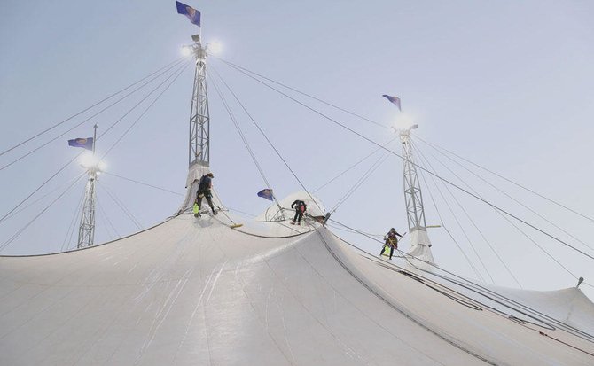 Cirque du Soleil Bazzar set up a white tent out of consideration for visitors, as darker shades would heat up. (AN Photo)