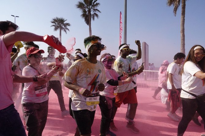 The Color Run is a part of the General Entertainment Authority’s efforts to attract top entertainment to Saudi Arabia and enrich the lifestyle of residents. (AN photo by Huda Bashatah)