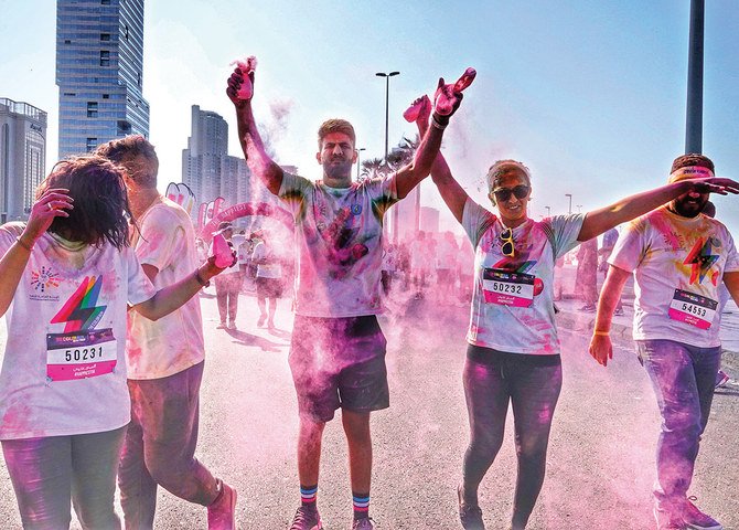 The Color Run is a part of the General Entertainment Authority’s efforts to attract top entertainment to Saudi Arabia and enrich the lifestyle of residents. (AN photo by Huda Bashatah)