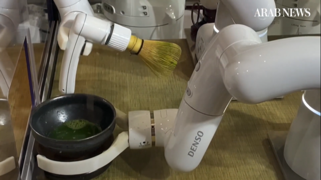 This robot makes tea the traditional Japanese way. 