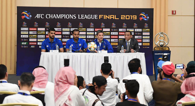 Al-Hilal’s coach, Razvan Lucescu was confident of his team’s chances during Friday’s press conference. (AN Photo/Basheer Alzain Saleh)