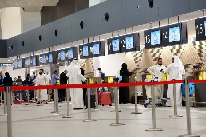 The right to strike is guaranteed for its citizens but foreign workers, who make up a major portion of Kuwait’s labor force, do not have the right to strike. Above, the Kuwaiti international airport. (AFP)
