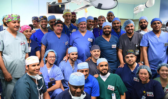 A 35-member medical and surgical team began the operation to separate conjoined twins Ahmed and Mohammed in the morning. (SPA)