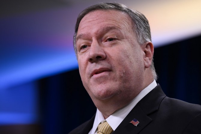 US Secretary of State Mike Pompeo called for Iranians to send the US videos “documenting the regime’s crackdown” on protesters. (File/AFP)