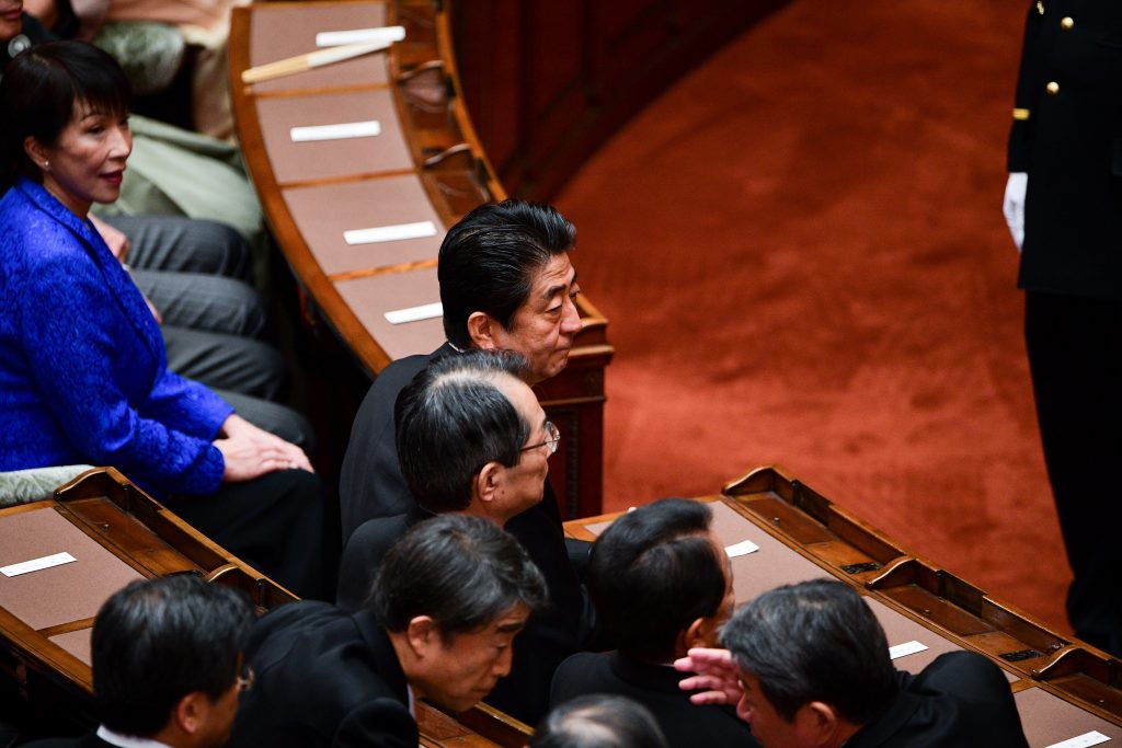 the cabinet of Prime Minister Shinzo Abe gave the go-ahead for the dispatch of an MSDF destroyer and patrol aircraft to the Middle East to strengthen information-gathering to ensure Japanese commercial vessels' safe navigation. (AFP)