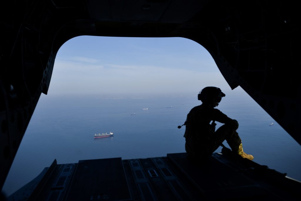 Waters to be covered by the new mission will be high seas in the Gulf of Oman, the northern Arabian Sea and the eastern side of the Strait of Bab-el-Mandeb off Yemen. (AFP)