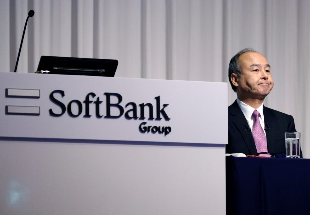 Masayoshi Son, chairman and chief executive officer of Softbank Group Corp., said that the group aims to work with the University of Tokyo to provide AI researchers with an opportunity. (AFP)