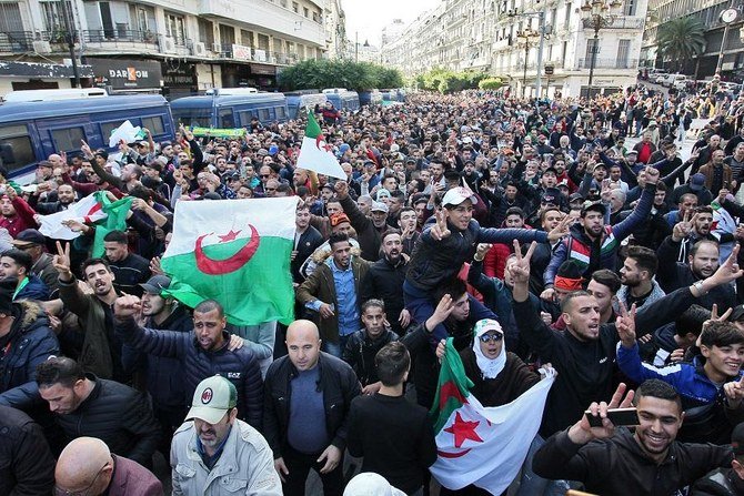 Protesters say the contest between five officially sanctioned candidates to replace ousted leader Abdelaziz Bouteflika was an illegitimate sham. (File/AFP)