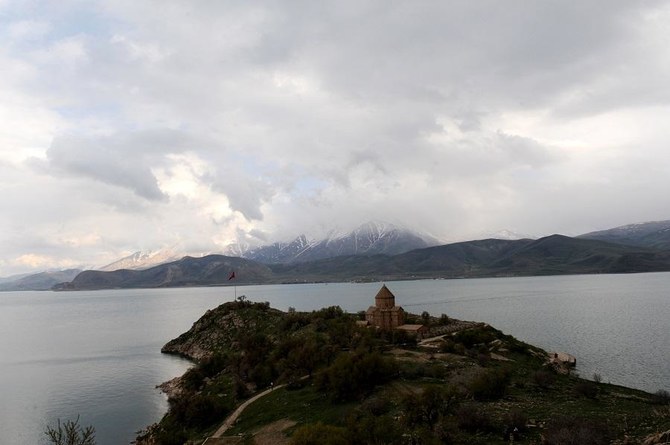 The lake is near the border with Iran, from where migrants regularly cross into Turkey, heading west toward Europe. (File/AFP)