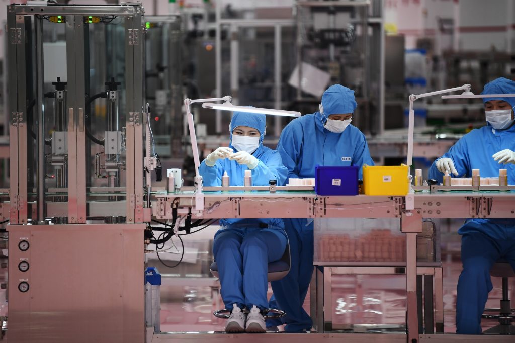 The key output and new orders indicators have remained in contraction for the entire year, indicating prolonged strains in factory activity. (File photo/AFP)