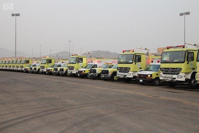 A fire broke out at 5a.m. in Wing No. 7 of the General Administration of Al-Malaz Prison in Riyadh. (SPA)
