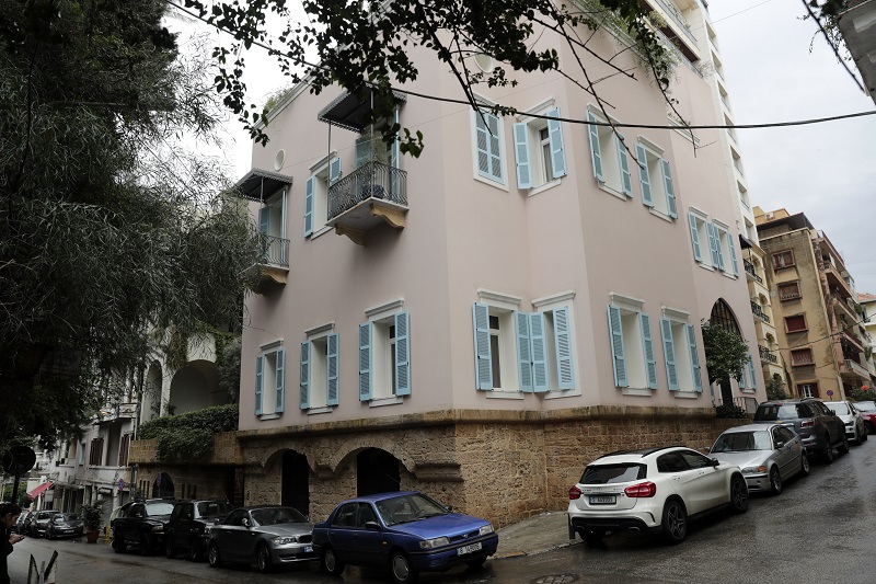 This picture taken on December 31, 2019, shows a house identified by court documents as belonging to former Nissan chief Carlos Ghosn in a wealthy neighborhood of the Lebanese capital Beirut. (AFP)