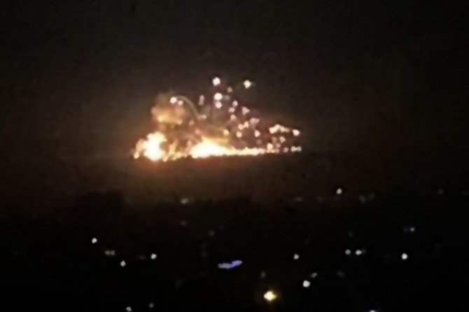 The Israeli army said that it carried out strikes against military sites in Damascus, above, on November 20, 2019 in response ‘to the rockets fired at Israel by an Iranian force in Syria.’ (AFP)