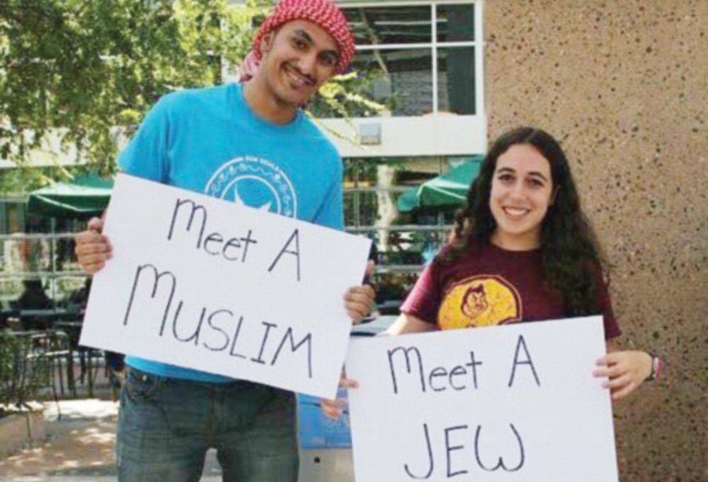 Naif Al-Harbi, as a student at Arizona State University, during an event for interfaith group SunDABT.  