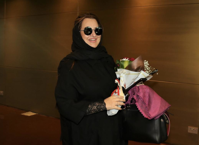 Arabic pop singer Aziza Jalal arrives in AlUla on Dec.25, 2019. (@WinterAtTantora)