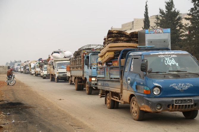The mass displacement within Idlib has left the violence-plagued Maaret Al-Numan region ‘almost empty,’ the UN said in a statement. (Reuters)