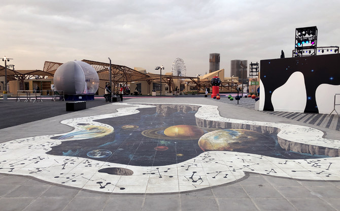 The Reflection Zone includes the Diriyah Wheel, a towering Ferris wheel offering views of the surrounding area, waterfall swings that magically dissipate as you swing through them. (Photo/Supplied)