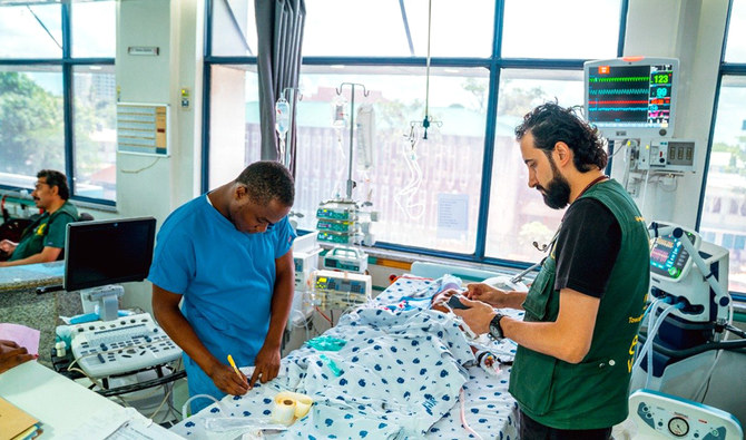 A medical team of KSRelief on Saturday performed 13, including five open-heart, surgeries on children suffering from congenital heart diseases in Tanzania. (SPA)