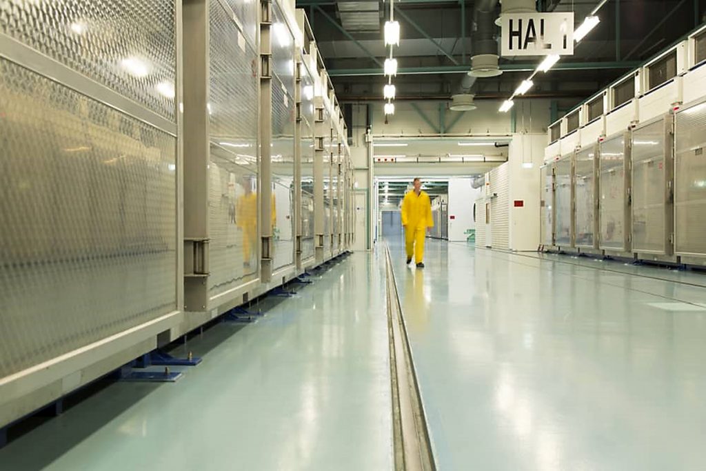 A handout picture released by Iran's Atomic Energy Organization on November 6, 2019, shows the interior of the Fordo (Fordow) Uranium Conversion Facility in Qom. (AFP)