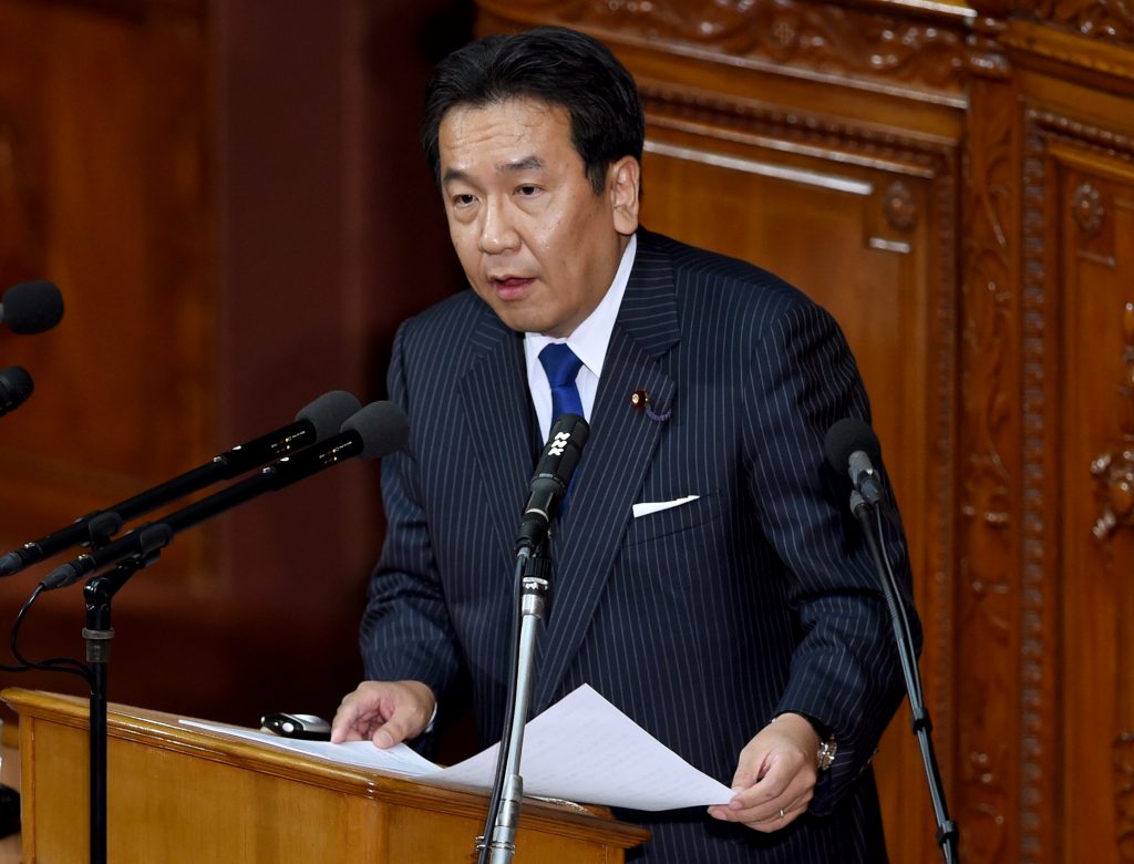 The constitutional Democratic Party leader Yukio Edano strongly criticized Nissan Motor's former chairman Carlos Ghosn's escape. (AFP)