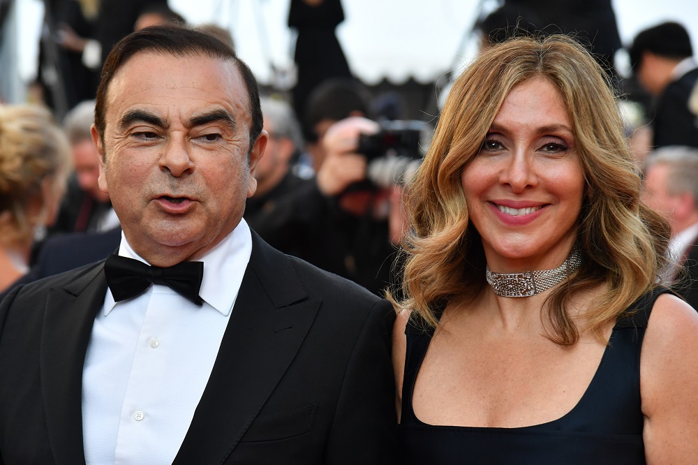 Carole with her husband Carlos Ghosn. (AFP/file)