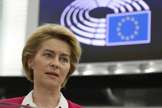 EU Commission President Ursula von der Leyen also reiterated the need to de-escalate the tension in the region. (File/AFP)