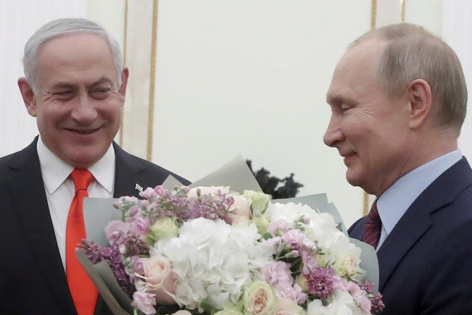 Russian President Vladimir Putin was the first leader that Israeli Prime Minister Benjamin Netanyahu met after US President Donald Trump’s announcement of the Middle East peace plan. (Reuters)