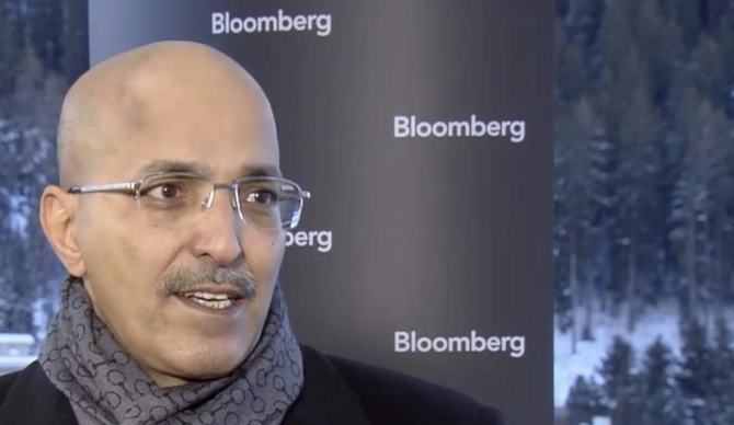 Saudi Finance Minister Mohammed Al-Jadaan at the World Economic Forum's annual meeting in Davos, Switzerland. (Photo: Screenshot)