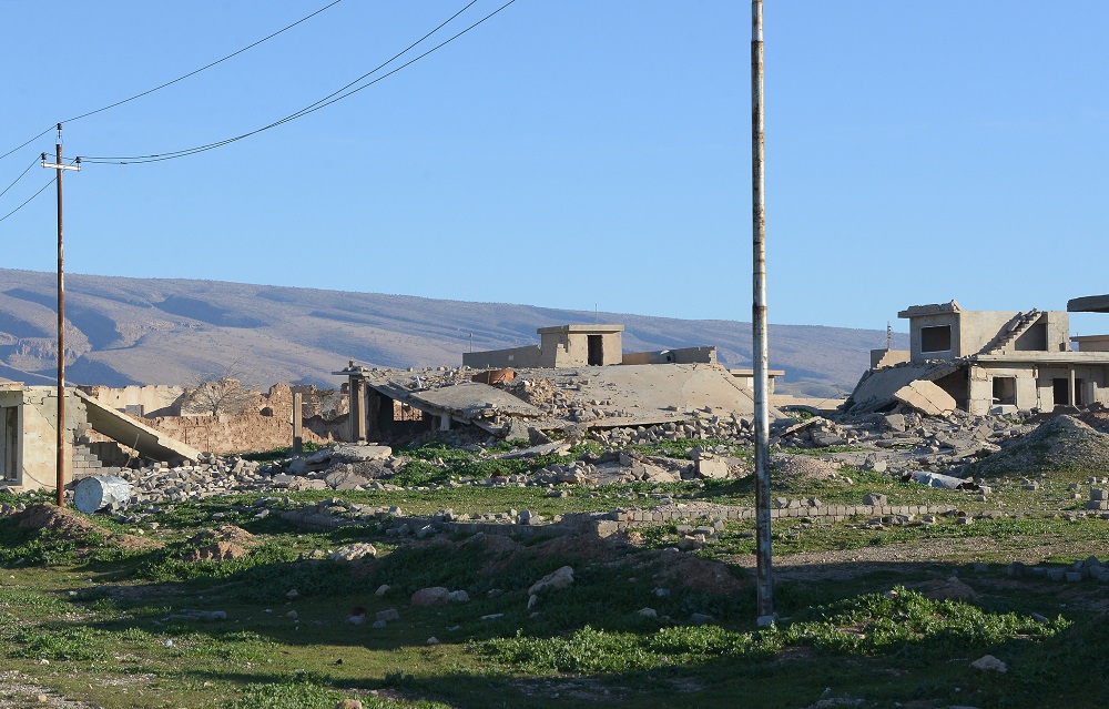 A general view of Sinjar in Nineveh province where Turkish airstrikes hit a military pickup truck killing at least four minority Yazidi fighters allied with the rebels on Wednesday. (AFP/file)