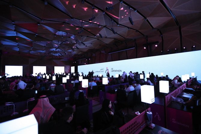 The 20 teams that qualified for Saudi Arabia’s AI Artathon were announced on Saturday at the King Abdul Aziz International Conference Center. (Supplied)