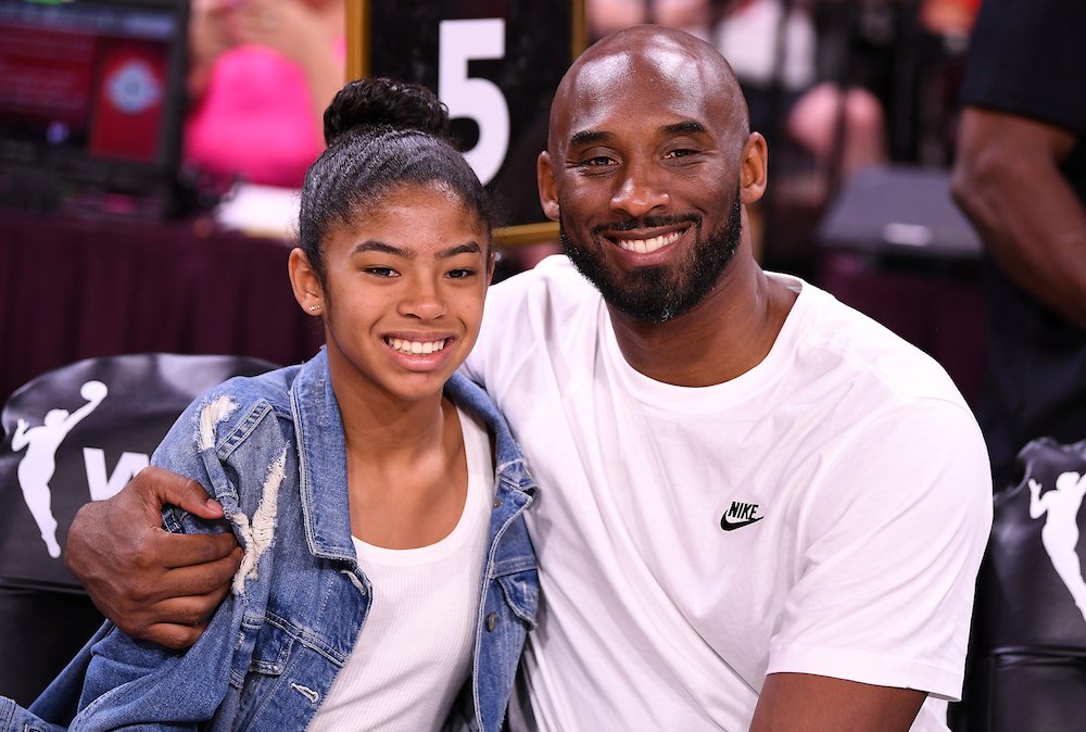 Kobe Bryant is pictured with his daughter Gianna at the WNBA All Star Game at Mandalay Bay Events Center. (Reuters)