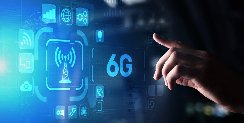 6G new generation telecommunication fast internet and technology concept on virtual screen. (Shutterstock)