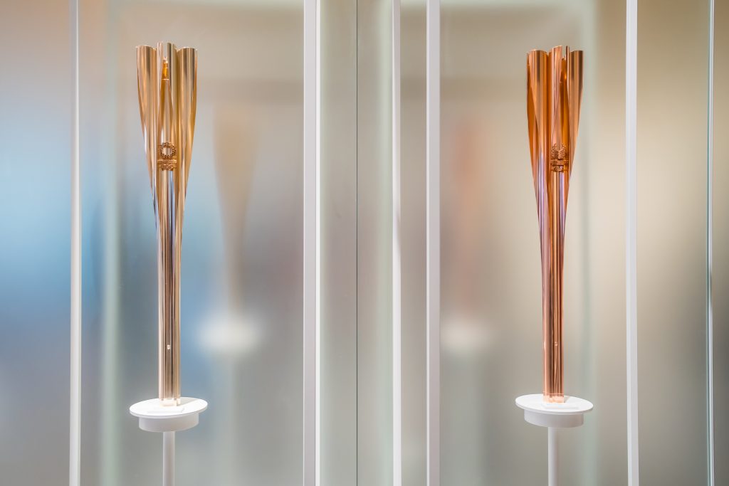 Tokyo Olympic games 2020 torch light in the Japan Olympic museum in Tokyo Japan. (Shutterstock)