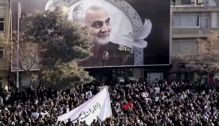 Mourners gather to pay their respects to the slain Gen. Qassem Soleimani who was killed in a U.S. airstrike, in Kerman, Iran. (AP Photo)