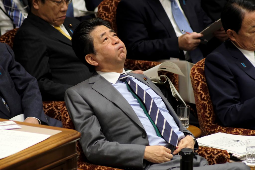 On Wednesday last week, Abe provoked an angry backlash from the opposition camp by shouting in the Lower House committee. (AFP)