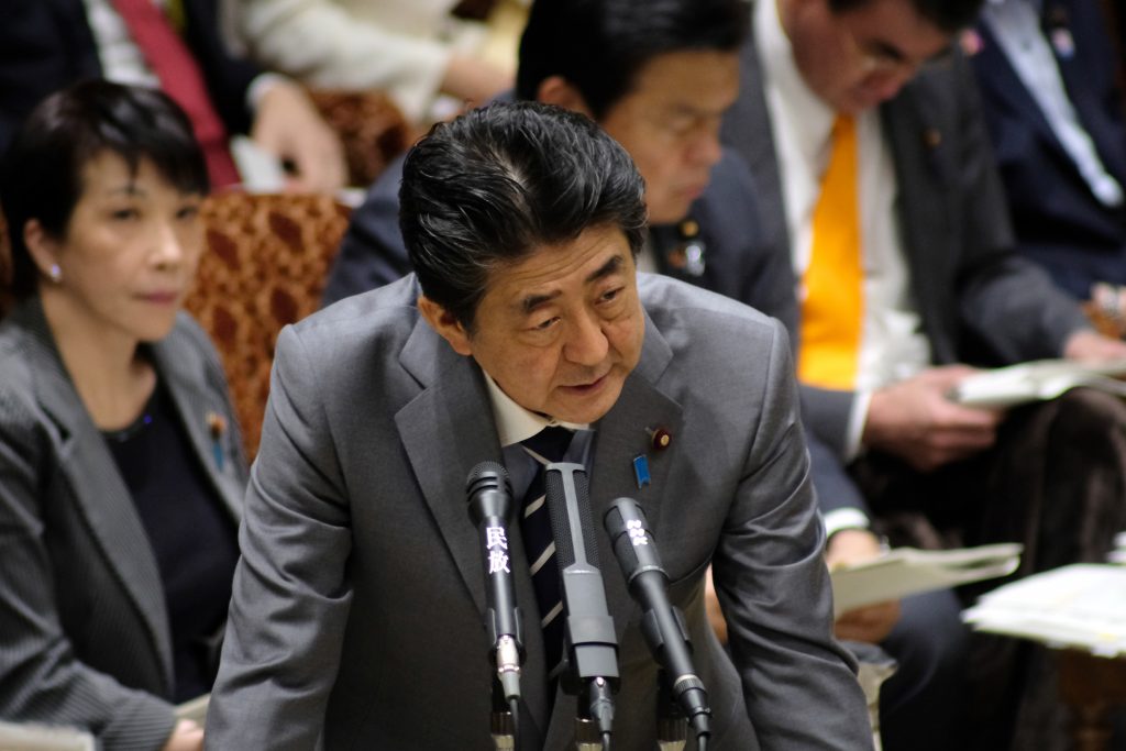 Abe also said the government will make its utmost efforts to realize the early return home of four Japanese passengers on the cruise ship Westerdam. (AFP)